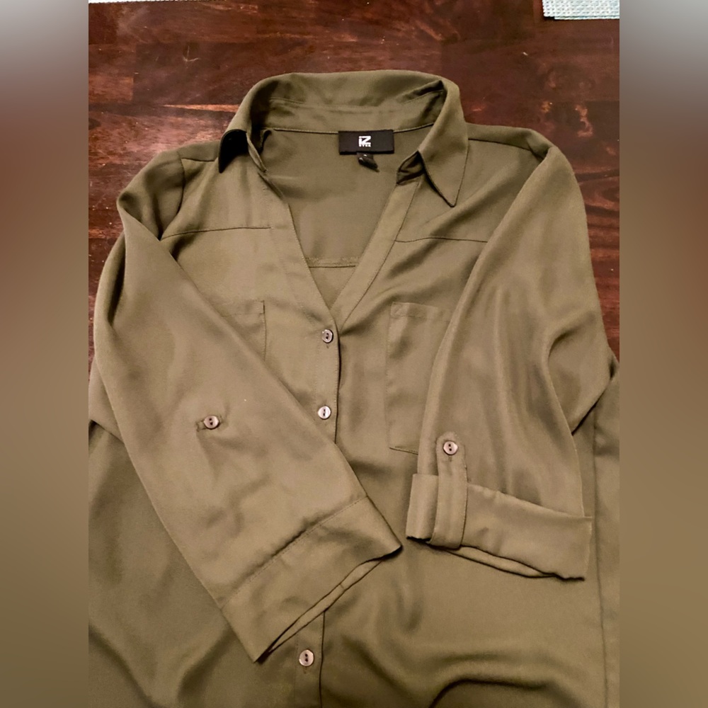 Iz Byer Olive Green Blouse
